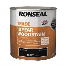 Ronseal Trade 10 Year Woodstain Ebony 2.5Lt
