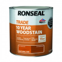 Ronseal Trade 10 Year Woodstain Natural Oak 2.5Lt