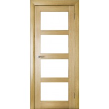 Contemporary White Oak 4 Lite Clear Glazed Door Fully Finished