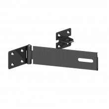 Hasp & Staple Safety Black 114mm Pre-Packed