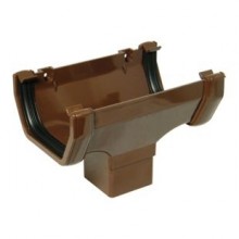 Square Running Outlet 114mm Brown