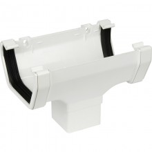Square Running Outlet 114mm White