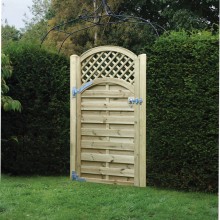 Arched Lattice Top Timber Gate (Rathlin) 900mmx 1800mm