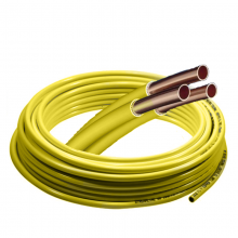 Copper Coil Yellow PVC Coated 22mm x 25Mt