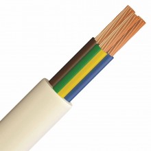 3 Core Cable White 1.5mm x 5Mt