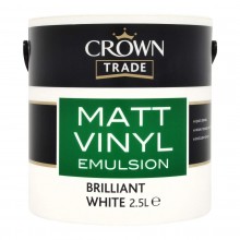 Crown Trade Matt Emulsion Brilliant White 2.5Lt