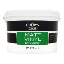 Crown Trade Matt Vinyl White 10Lt