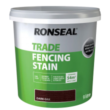 Ronseal Trade Fencing Stain Dark Oak 9Lt
