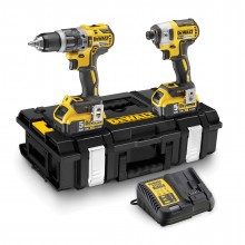 DEWALT Brushless Twin Pack With DCD796 Combi/DCF887 Impact Driver 2 x 5.0Ah Batteries