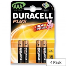 Duracell Plus Power AAA Battery 4Pk