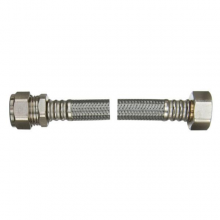 Braided Flexible Tap Connector 15mm x 2" x 500mm WRAS Approved