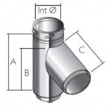 ICID SS Twin Wall 135D Tee and Cap 125mm