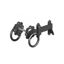 Ring Handle Gate Latch Black 150mm Pre-Packed