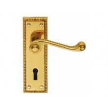 Georgian GS01 Lock CBG1 PB Door Handles
