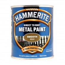 Hammerite Metal Paint Smooth Gold 750ml
