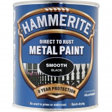 Hammerite Metal Paint Smooth Black 750ml