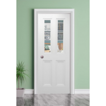 Harberton 2 Lite Clear Glazed White Primed Door