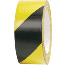 Hazard Tape Black/Yellow 50mm x 33Mt