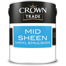 Crown Trade Mid Sheen Vinyl Emulsion Brilliant White 2.5Lt