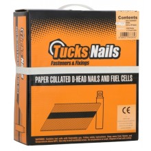 Tucks 90 x 3.1mm RG Galv Nails (2200) & 2 Fuel Packs