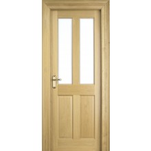Oxford Glazed White Oak Door Unfinished
