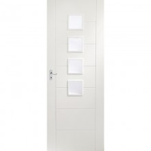 Palermo 4 Lite Primed White  Unglazed Door