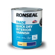 Ronseal Trade Quick Dry Internal Varnish Clear Satin 2.5Lt