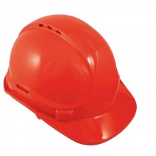 Safety Helmet with Adjustable Harness - Red