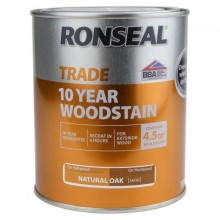 Ronseal Trade 10 Year Woodstain Natural Oak 750ml