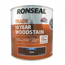 Ronseal Trade 10 Year Woodstain Teak 2.5Lt