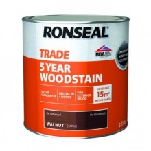 Ronseal Trade 5 Year Woodstain Walnut 2.5Lt