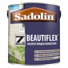Sadolin Beautiflex Solvent Opaque Woodstain White 1Lt