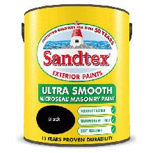 Sandtex Microseal Ultra Smooth Masonry 5Lt Black