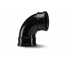 Polypipe SB417 Double Socket Bend 92.5D 110mm Black