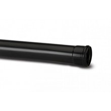 Polypipe SP430 Single Socket Soil Pipe 110mm x 3Mt Black