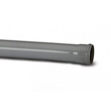 Polypipe SP430 Single Socket Soil Pipe 110mm x 3Mt Grey