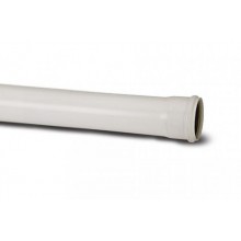 Polypipe SP430 Single Socket Soil Pipe 110mm x 3Mt White