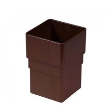 Square Downpipe Connector 65mm Brown