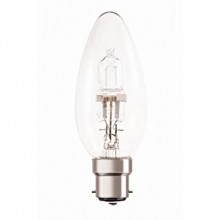 Status Halogen Candle 28W BC Clear Bulb