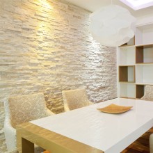 Tier Contemporary Real Stone Panelling Ivory