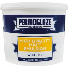 Permoglaze High Opacity Matt Emulsion White 10Lt