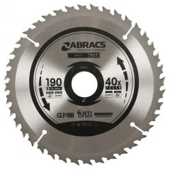 ABRACS Wood TCT Blade 190mm x 30mm x 40T (Cordless)
