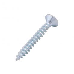 Silver Countersunk Wood Screws 3.5mm x 25mm (Box of 200)