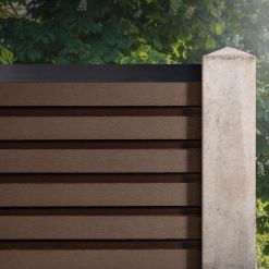 Composite Prime Walnut HD Fence Board 1.83m