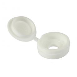 Hinged Screw Cover Caps No. 8 White