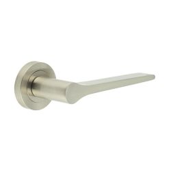Jedo Gio Satin Nickel Lever on Rose Door Handle