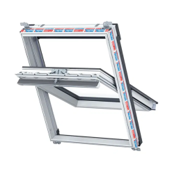 Keylite WCP01HT White Painted Centre Pivot Hi-Therm Roof Window 550mm x 780mm