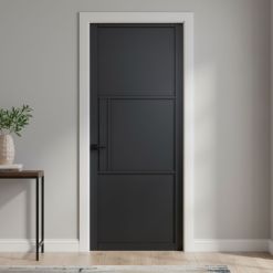 Madison Internal 3 Panel Black Door