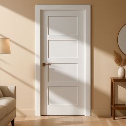 Shaker Internal White Primed 4 Panel Door