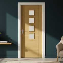 Palermo Internal White Oak 4 Lite Unlgazed Finished Door